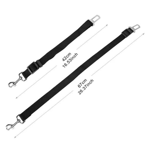 Road-Lock Adjustable Dog Seat Belt — 2 Pack